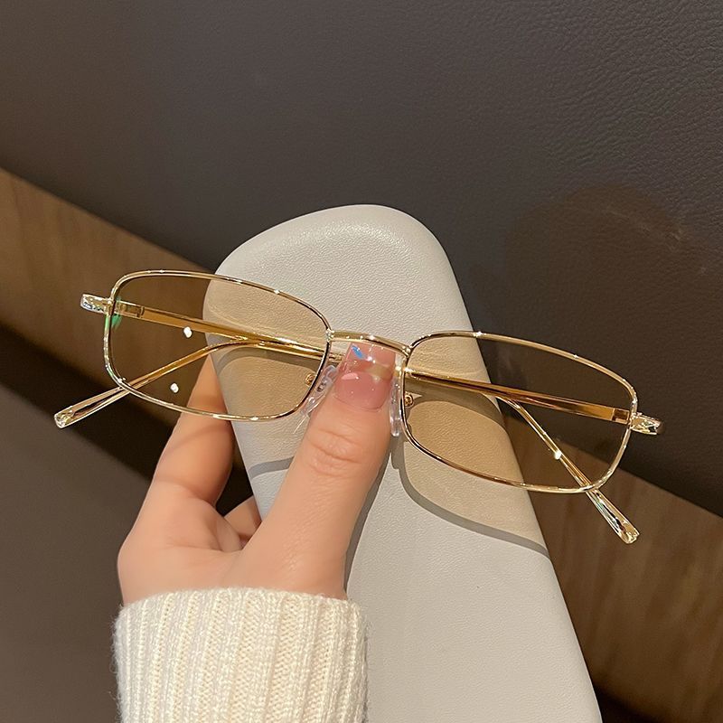 Street Fashion Brands - Neue Kleine Rechteckige Retro-Sonnenbrille Luxus Metall