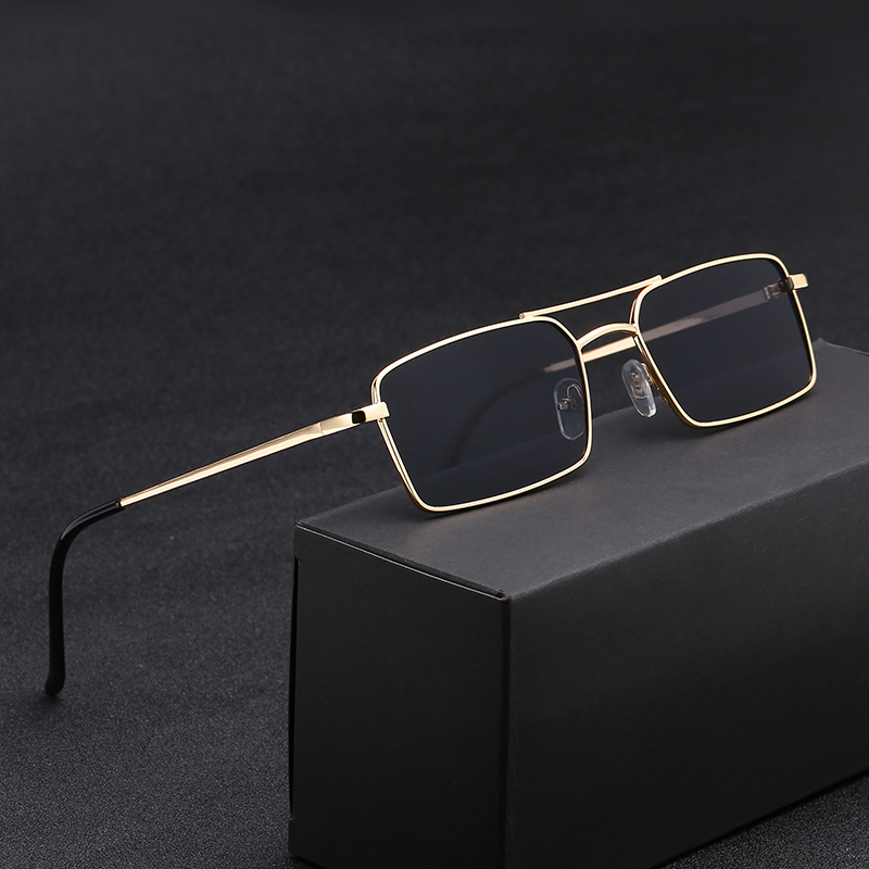Street Fashion Brands - Neue Damen-Markendesign Anti-Reflexions-Spiegel-Sonnenbrille Modische Metall-Quadratbrille Klassische