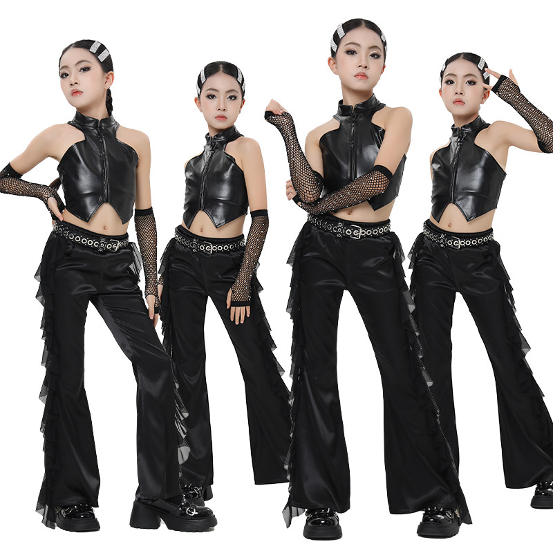 Street Fashion Kpop - Modisches Unregelmäßiges Neckholder-Top mit Hose Mädchen