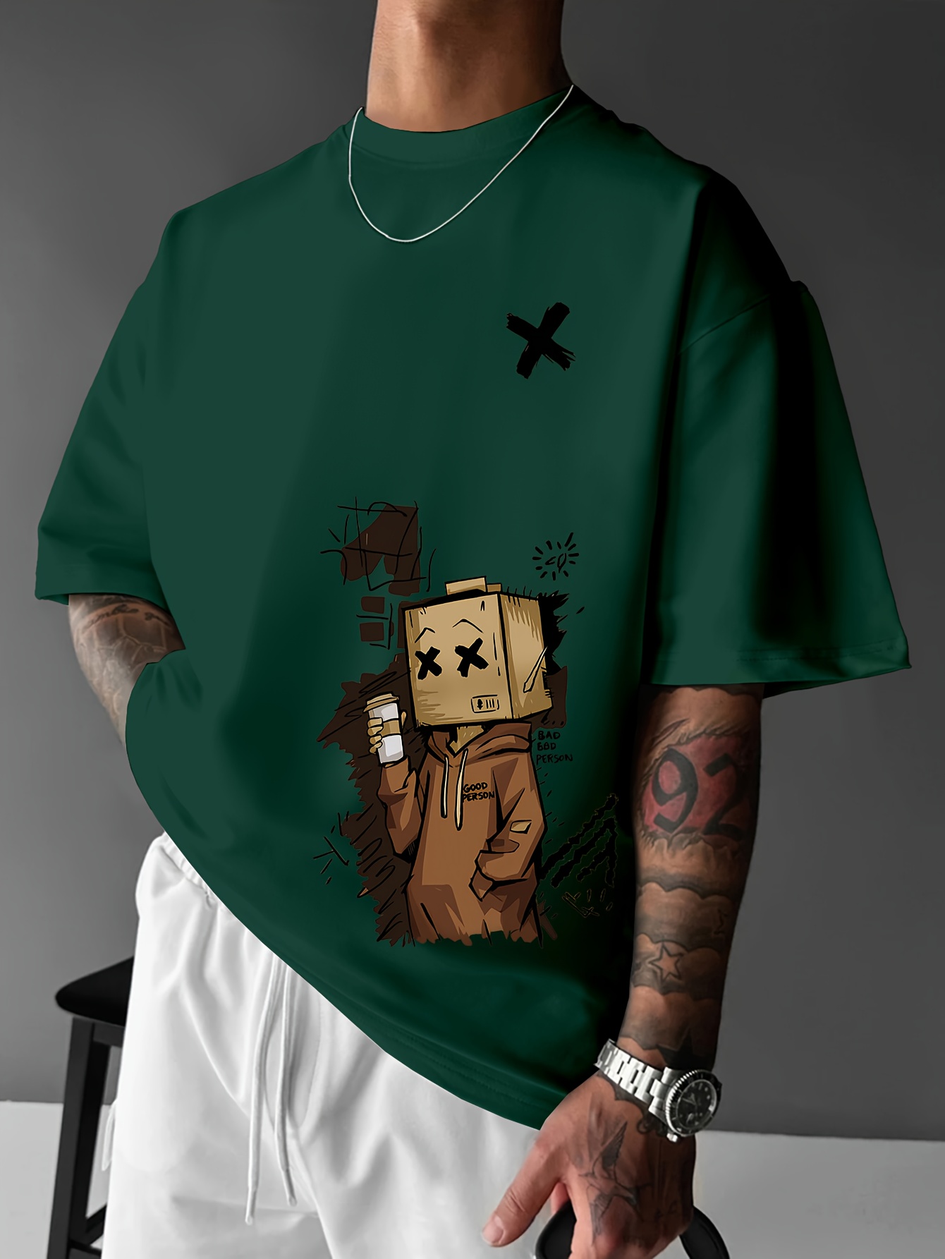 Street Fashion Graffiti - Europäische und amerikanische Sommer Herrenmode Cartoon