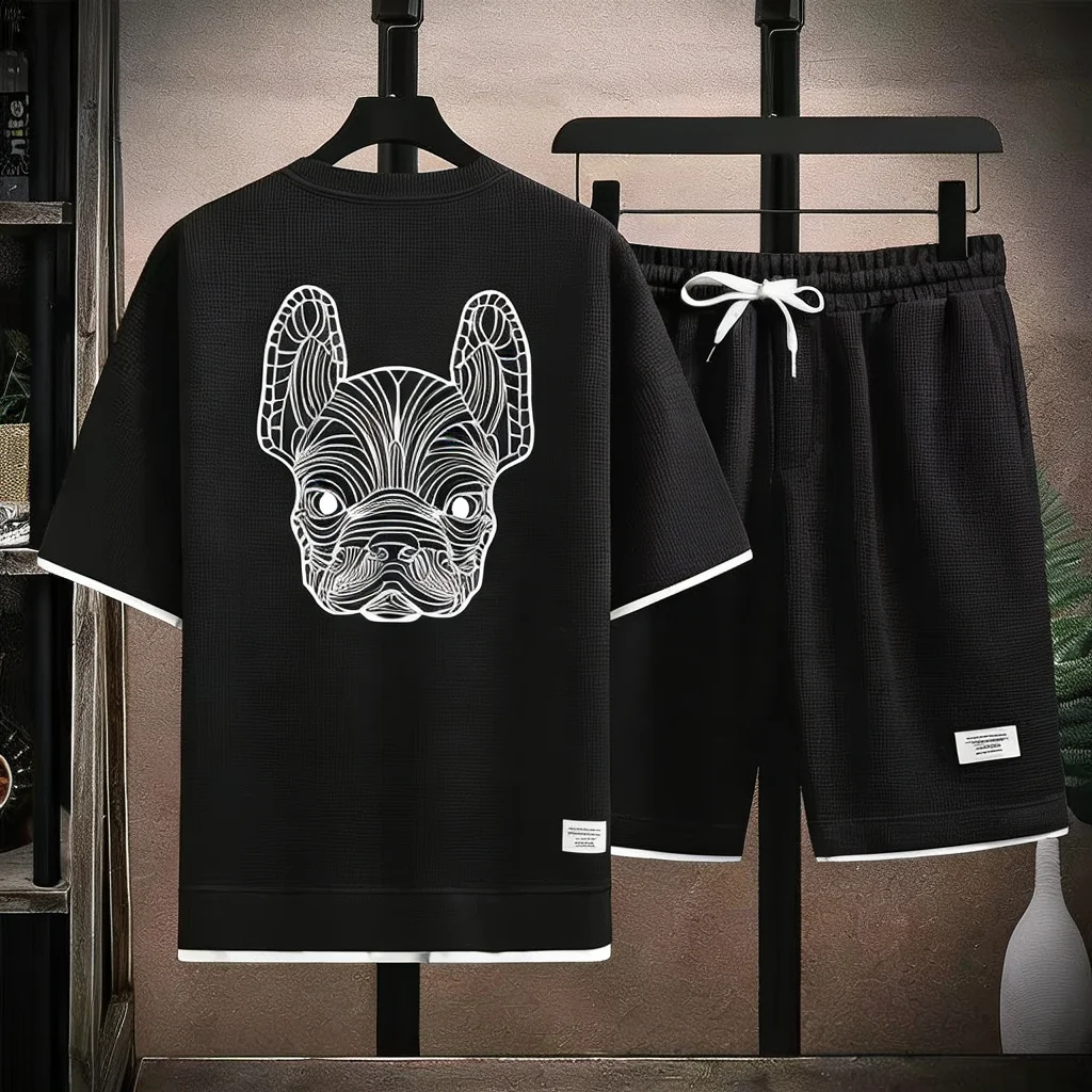 Street Fashion Style - Sommer Herren Schnelltrocknendes Freizeit-Kurzarm-T-Shirt und Shorts