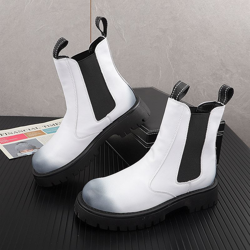 Street Fashion Luxury - Herren Luxus Mode Echtleder Stiefel Schwarz