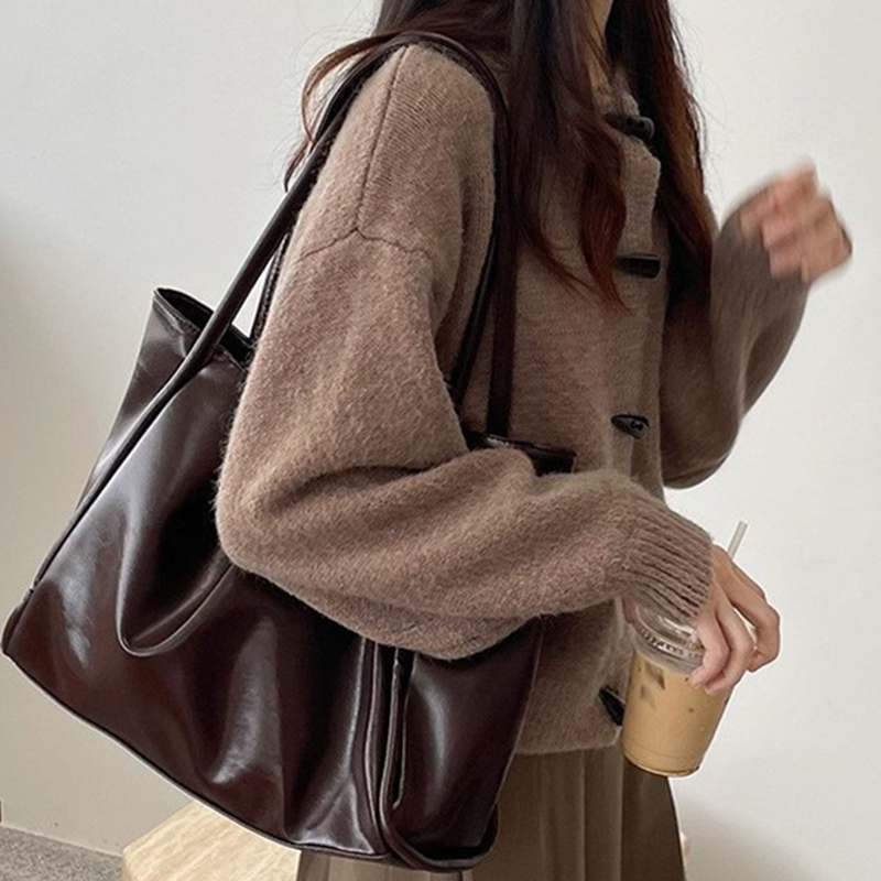 Street Fashion Korean - 2026 Damen Neue Vintage Schultertaschen, Große