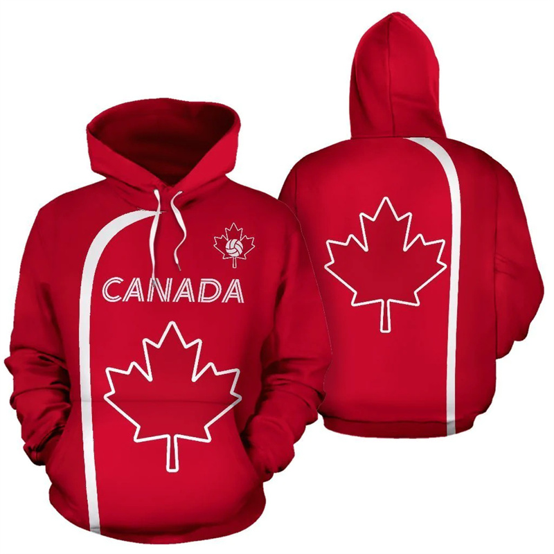 Street Fashion Canada - Kanada Hoodie Ahornblatt 3d gedruckt Hoodie