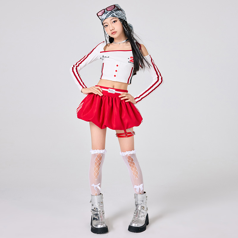 Street Fashion Kpop - Mädchen Hip Hop Kleidung Weiß Top