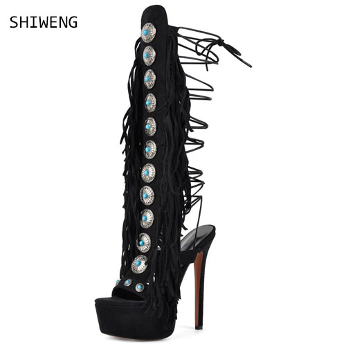 Street Fashion Luxury - Sexy Offene spitze Damen Quaste Edelstein