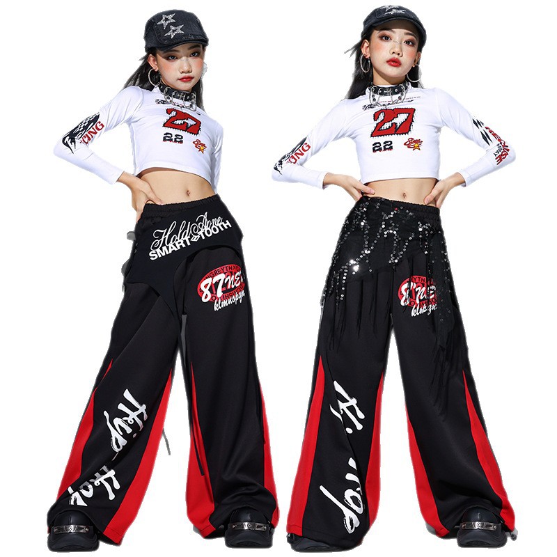 Street Fashion Kpop - 2025 Jazz-Tanzkleidung für Mädchen Kpop Bühnenshow-Outfit