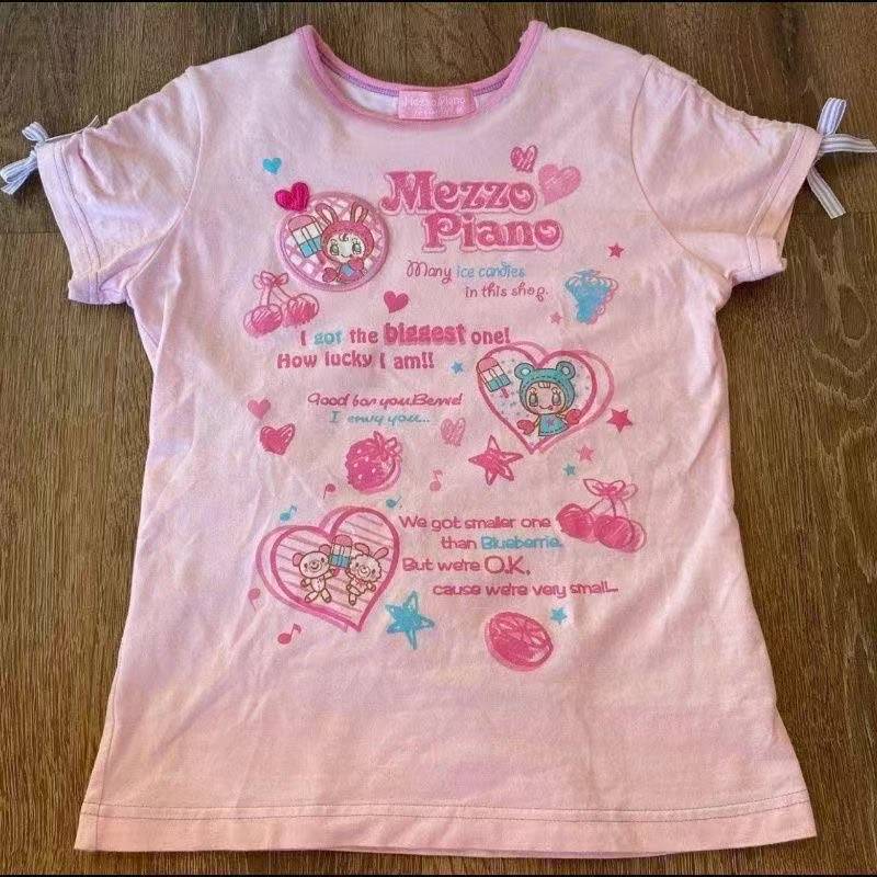 Vintage Kawaii Süße Kurzarm-T- – Street Fashion Style Bewertung und Preis