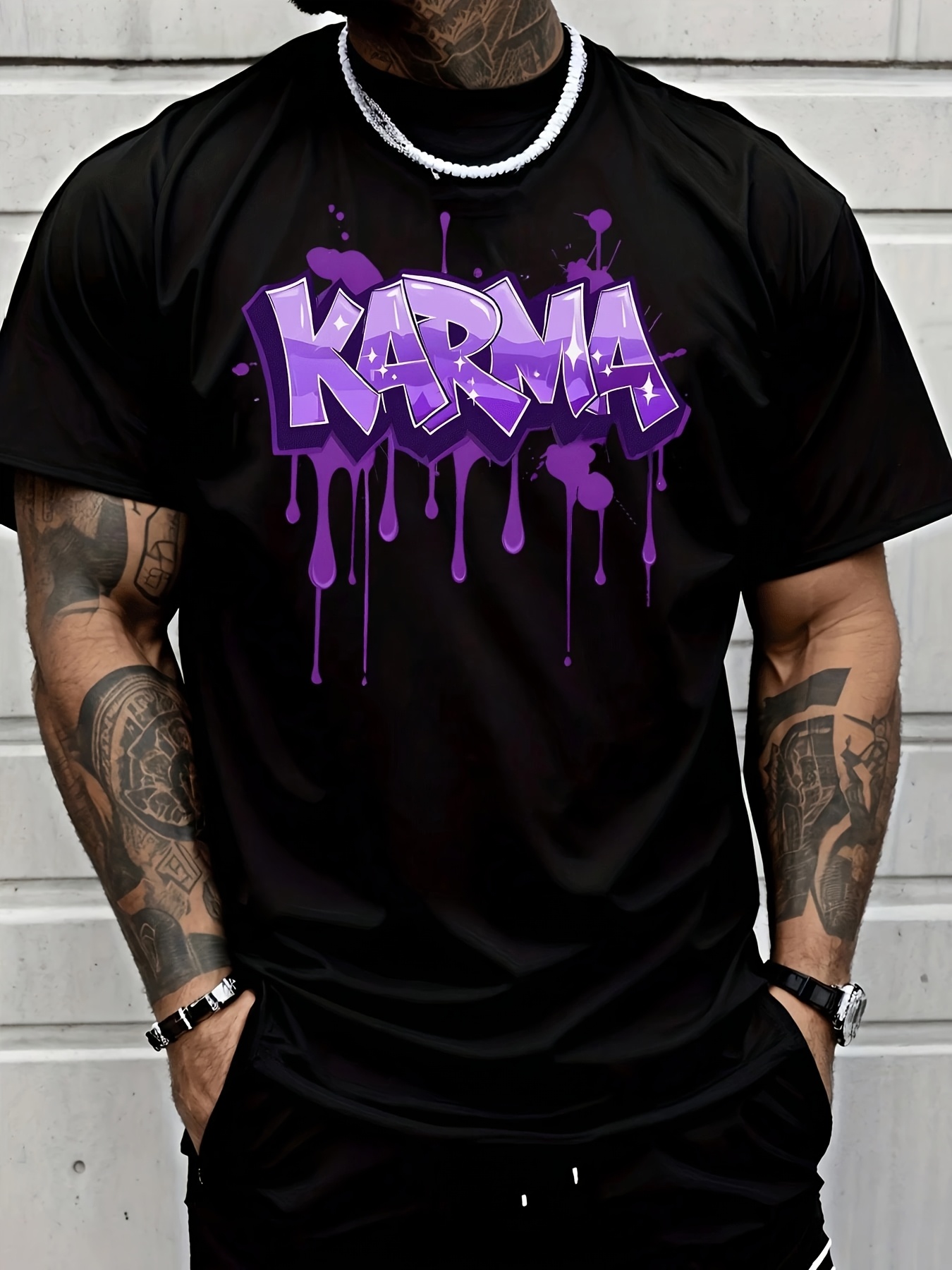 Karma Graffiti Ink Splash Prin – Street Fashion Graffiti Bewertung und Preis