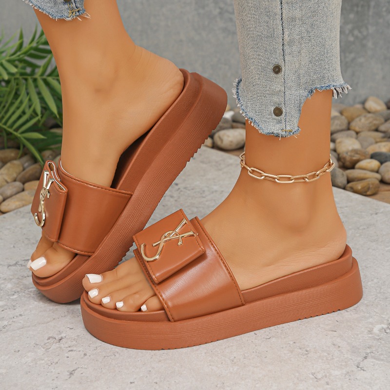 Luxuriöse Damen-Plateau-Slippe – Street Fashion Luxury Bewertung und Preis