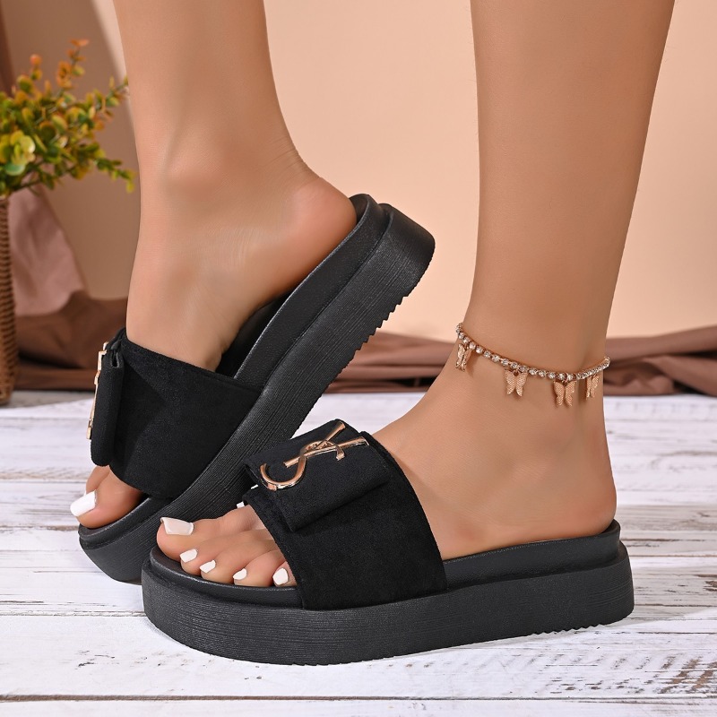 Luxuriöse Damen-Plateau-Slippe – Street Fashion Luxury Bewertung und Preis