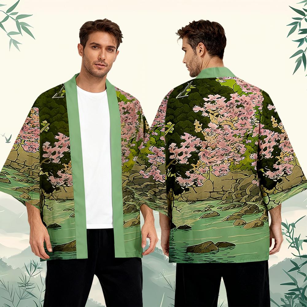 Kirschblütenmuster, japanische – Street Fashion Kimono Bewertung und Preis