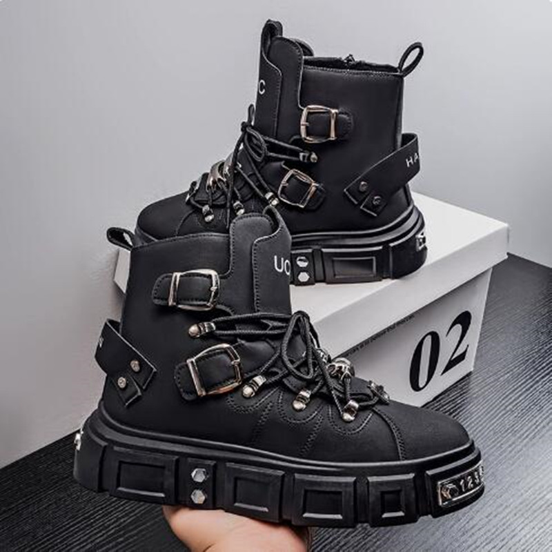 Luxuriöse schwarze High-Top-Sn – Street Fashion Luxury Bewertung und Preis