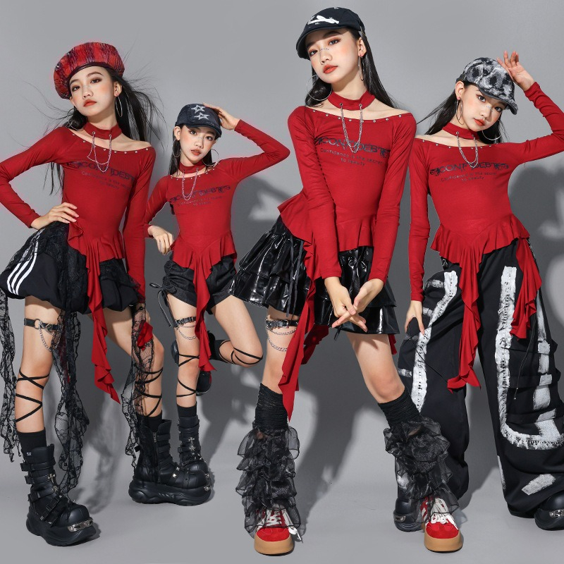 Mädchen K-pop Mode Langarm Top – Street Fashion Kpop Bewertung und Preis