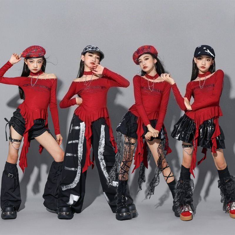 Mädchen K-pop Mode Langarm Top – Street Fashion Kpop Bewertung und Preis