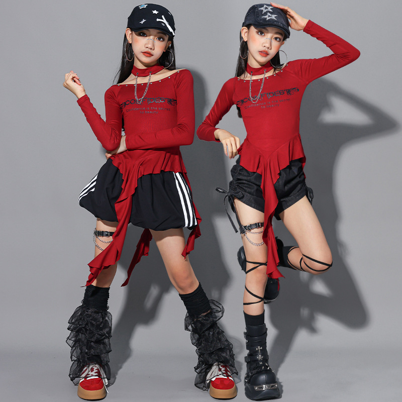 Mädchen K-pop Mode Langarm Top – Street Fashion Kpop Bewertung und Preis