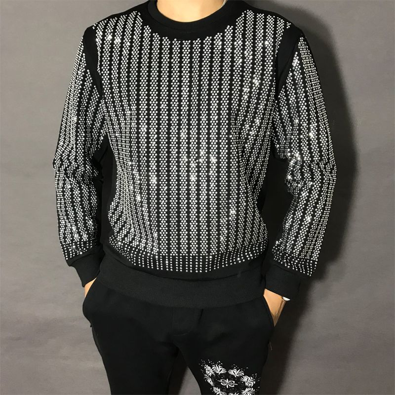 Herren Luxus Strass Rundhals-S – Oversized Crewneck Fleece Bewertung und Preis