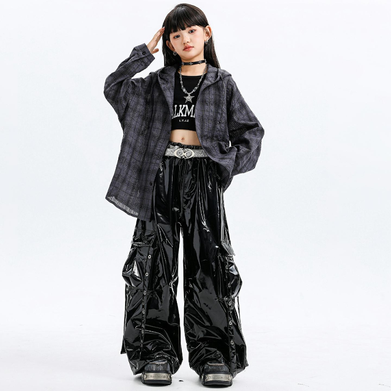Mädchen Jazz Dance Kostüme Kap – Street Fashion Kpop Bewertung und Preis