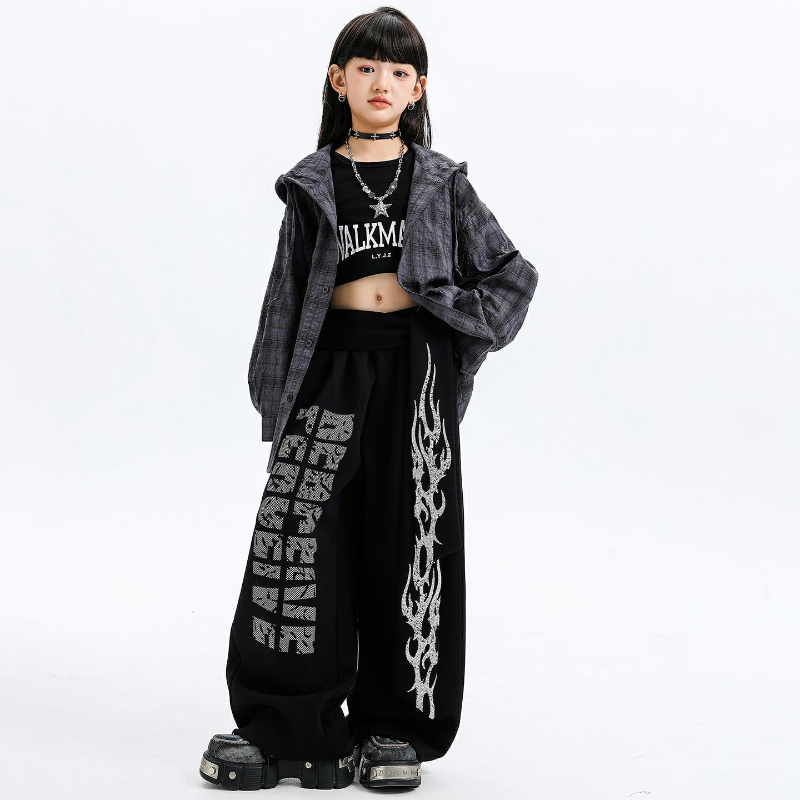 Mädchen Jazz Dance Kostüme Kap – Street Fashion Kpop Bewertung und Preis