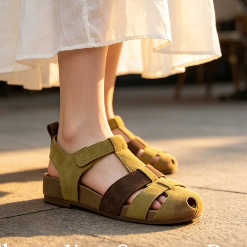 Flache Damensandalen, Lässige  – Street Fashion Brands Bewertung und Preis