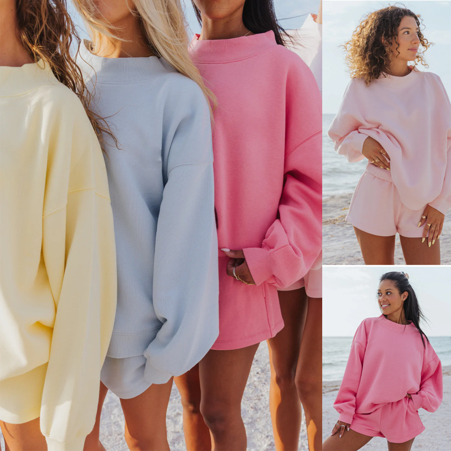 Damen Einfarbiges Fleece Zweit – Oversized Crewneck Fleece Bewertung und Preis