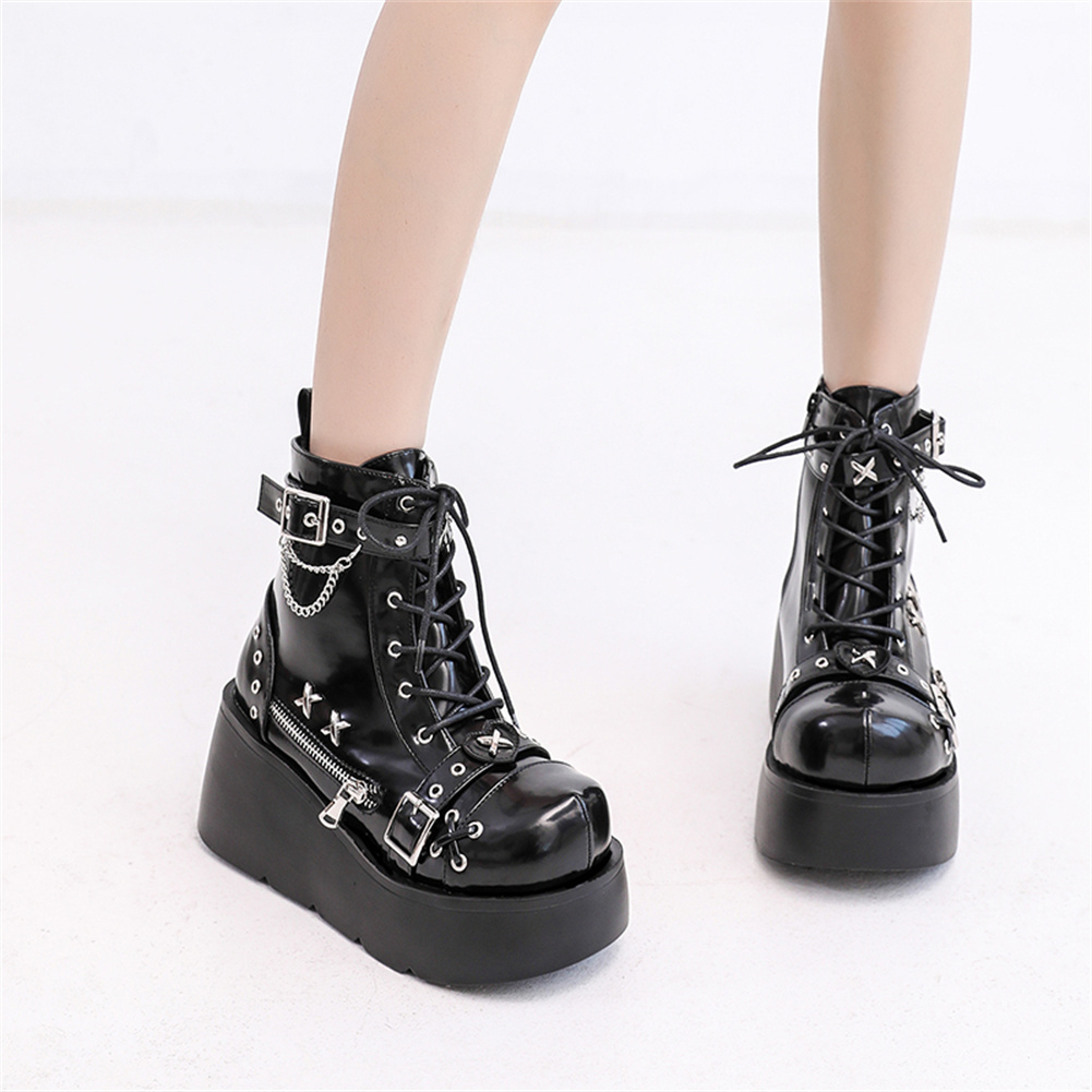 Brandneue Damen Goth Plateau-S – Street Fashion Brands Bewertung und Preis