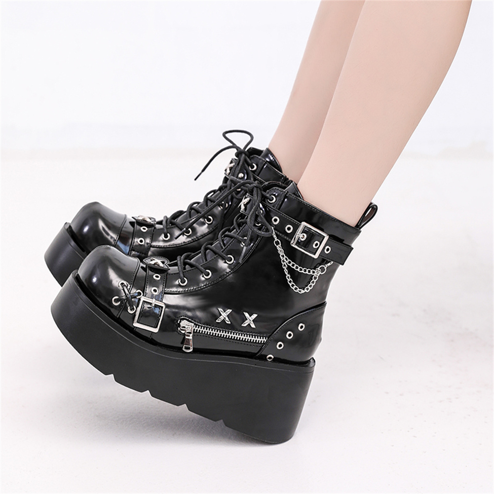 Brandneue Damen Goth Plateau-S – Street Fashion Brands Bewertung und Preis