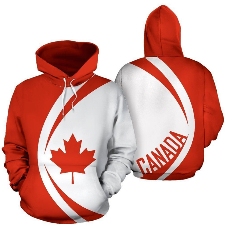 Kanada Hoodie Ahornblatt 3d ge – Street Fashion Canada Bewertung und Preis