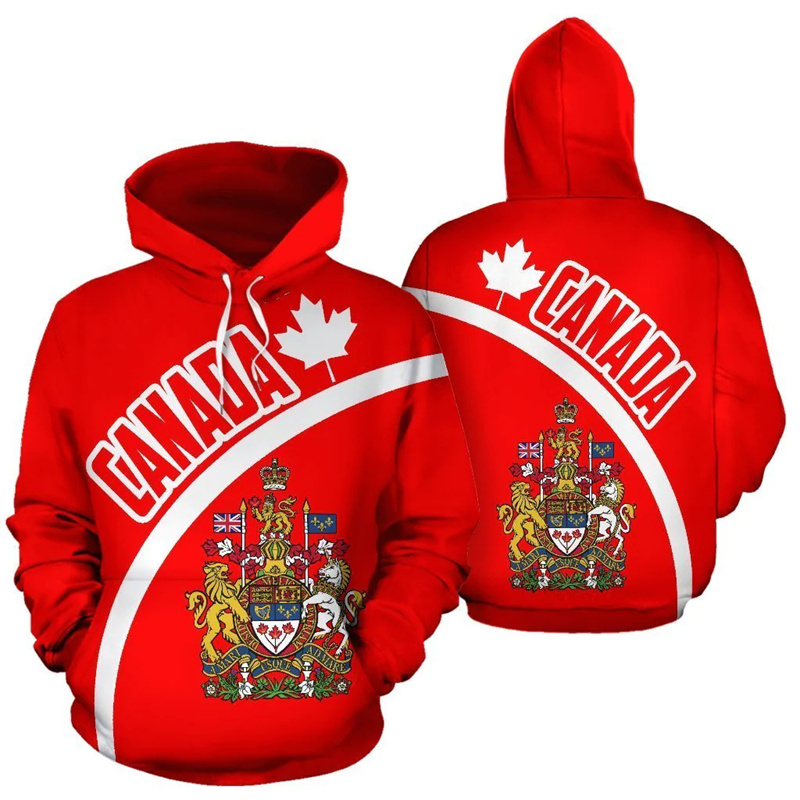 Kanada Hoodie Ahornblatt 3d ge – Street Fashion Canada Bewertung und Preis