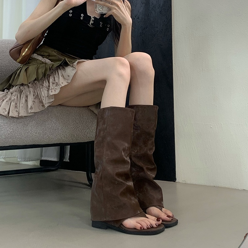 Ausgehöhlte Damenstiefel mit S – Street Fashion Korean Bewertung und Preis