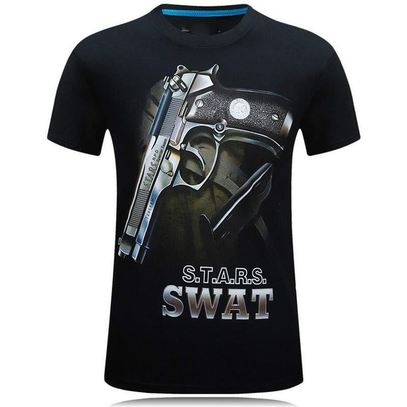 Tough Guy Stil 3D Druck T-shir – Street Fashion For Short Guys Bewertung und Preis