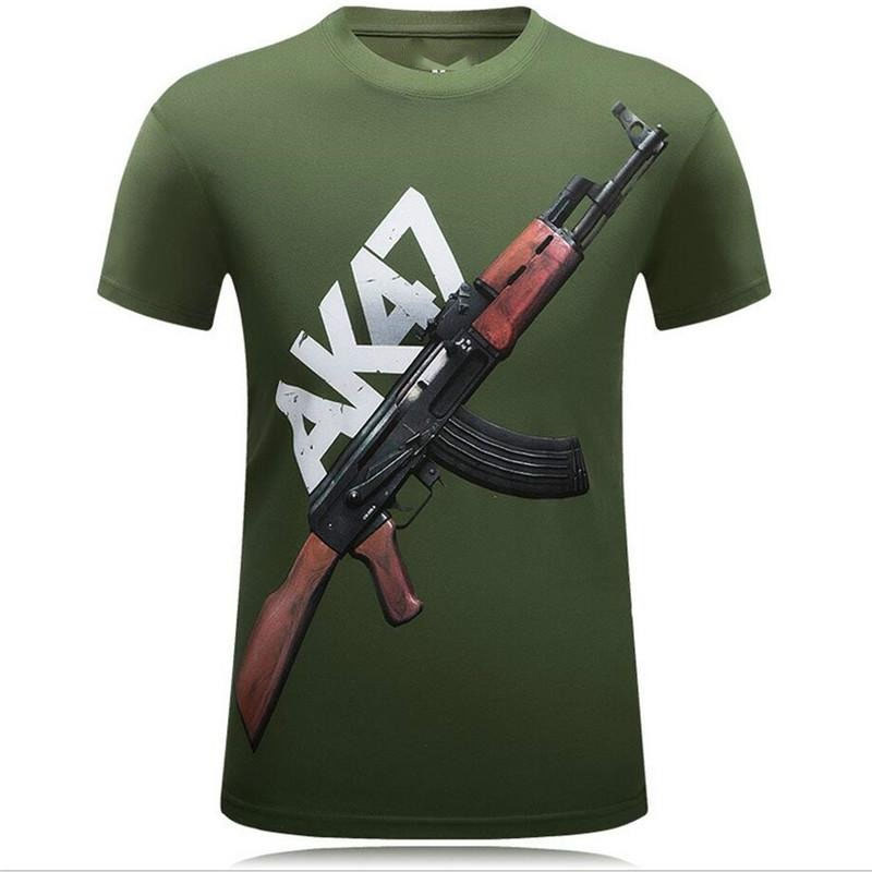 Tough Guy Stil 3D Druck T-shir – Street Fashion For Short Guys Bewertung und Preis