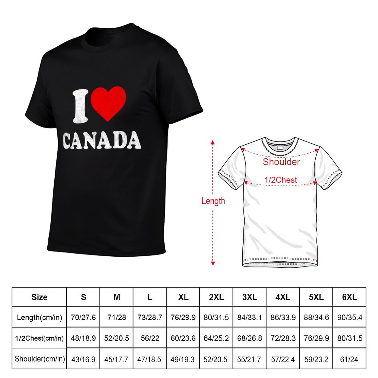 Ich liebe Kanada T-Shirt Souve – Street Fashion Canada Bewertung und Preis