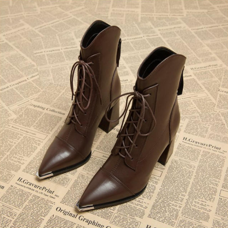 Frauen Stiefeletten Mode Spitz – Street Fashion Luxury Bewertung und Preis