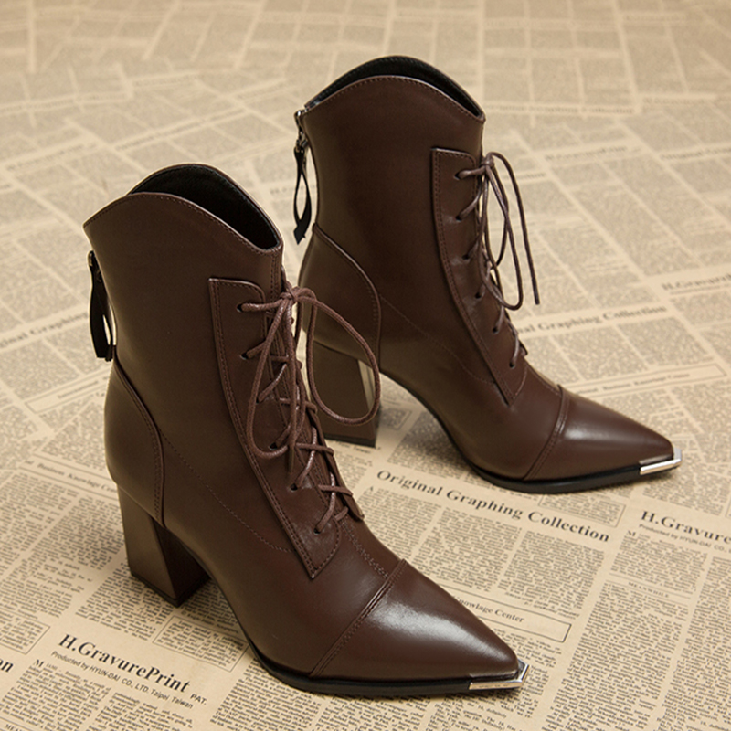 Frauen Stiefeletten Mode Spitz – Street Fashion Luxury Bewertung und Preis